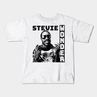 Stevie Wonder Graphite Pen Kids T-Shirt